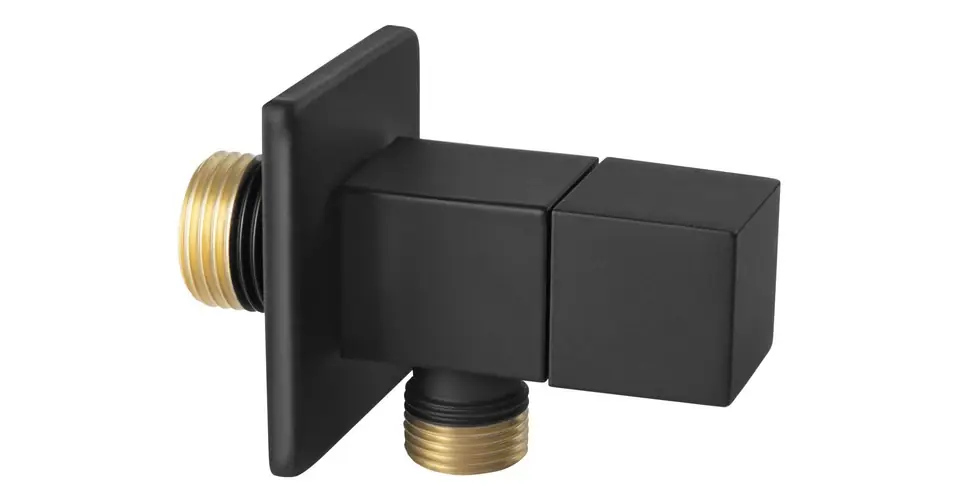 FERRO Quadro sarokcsap, fekete 1/2"×1/2" Biztonságos vásárlás