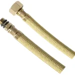 Legkelendőbb AQUALINE flexibilis bekötőcső, M10×3/8", 40 cm, matt arany