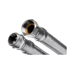 INVENA acélborítású flexibilis bekötőcső 20 mm 1"×1" KB 50 cm Azonnali szállítás