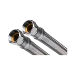 Ajánlat INVENA acélborítású flexibilis bekötőcső 20 mm 1"×1" BB 100 cm