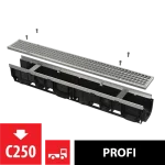 ALCA kültéri folyóka 100 mm fém peremmel és horganyzott ráccsal C250 Utolsó esély