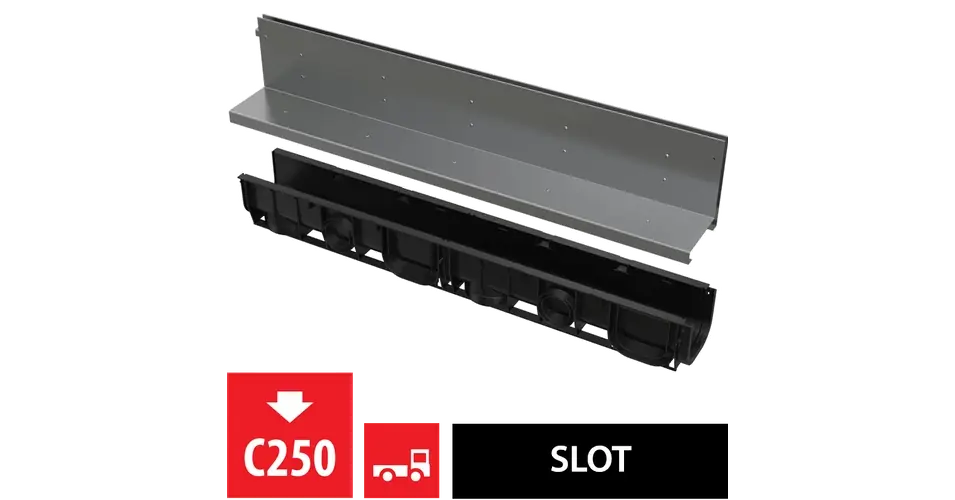 Gyors szállítás ALCA aszimmetrikus kültéri résfolyóka 160 mm, rozsdamentes acélból