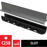 ALCA szimmetrikus kültéri résfolyóka 160 mm, rozsdamentes acélból Kedvezményes ár