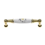 Kedvezmény Fogantyú E038-96 96 Antik bronz-szürke virág porcelán