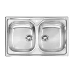 Utolsó esély CM Mondial mosogató 011502 2medence acél 790x500/150mm