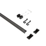 Konyhai fémrács PRATIKA faliprofil 2db akasztóval 600x40x22mm Fekete Ne maradj le