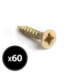 Forgácslap csavar - sárga - 4 x 30 mm - 60 db / csomag Kedvezmény