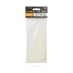 Vezetékkötegelő 150 x 2,5 mm Áttetsző 100db/csom Gyors kiszállítás