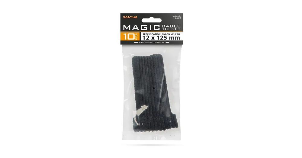 Tépőzáras vezetékkötegelő 125x12mm Fekete Végkiárusítás