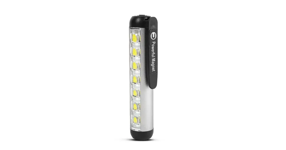 Alacsony ár LED-es zseblámpa - munkalámpa móddal - 400 mAh akkumulátor - XPE + SMD LED - 500 lm - IP55 - ezüst