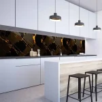 Konyhai hátfal Wallplex falburkoló Barna Márvány 60x120cm Árcsökkenés