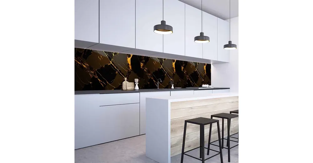 Konyhai hátfal Wallplex falburkoló Barna Márvány 60x120cm Árcsökkenés