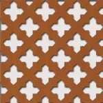 Perforált lemez Laccato-Hdf Gotico perforációval Krono 344 Cseresznye 1400x510x3mm Olcsóbb