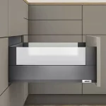 Korlátozott ajánlat Blum MERIVOBOX fiókszett E magasságú BOXCOVER Üveg oldallal 500mm Orionszürke