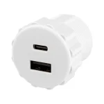 Alacsony ár Konnektor-rejtett elosztó StrongPower USB töltő 2x USB A/C - 35mm Fehér