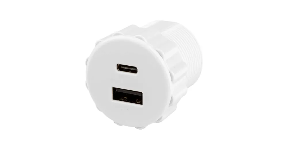 Alacsony ár Konnektor-rejtett elosztó StrongPower USB töltő 2x USB A/C - 35mm Fehér