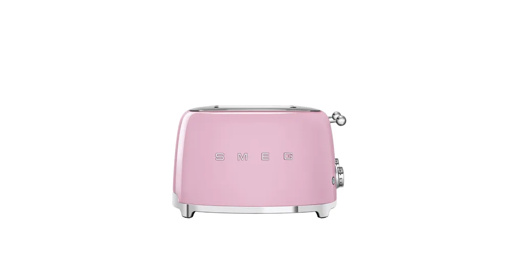 SMEG KENYÉRPIRÍTÓ, retro, 2x2 szeletes, rózsaszín Outlet