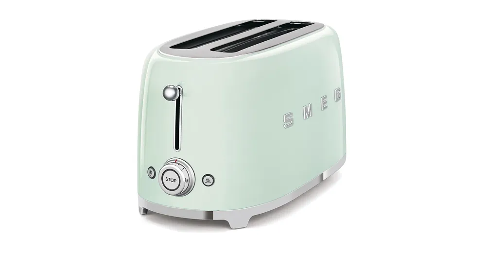 SMEG KENYÉRPIRÍTÓ, retro, 4 szeletes, világoszöld Szezonális akció