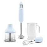 Exkluzív ajánlat SMEG BOTMIXER SZETT, retro, világoskék, tartalma: botmixer, keverőedény, habverő, aprító