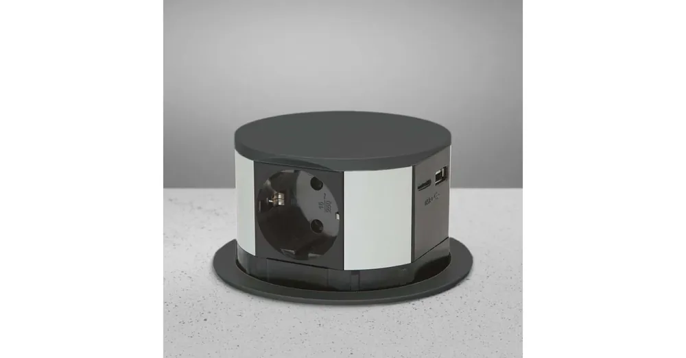 Konnektor Munkalapba Lift 3-as + 2xUSB Matt Fekete Ajánlat
