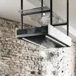 Ciarko Design MINIMAL 1 120 cm fekete sziget páraelszívó (oldalsó panel nélkül) Gyors kiszállítás
