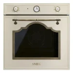 Kedvezményes ár SMEG HŐLÉGKEVERÉSES SÜTŐ, Cortina design, 60 cm, analóg, bézs