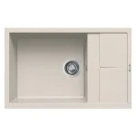 Különleges ajánlat ELLECI - Mosogatótálca Unico 310 78x50 Granitek egymedence + csepptálca G39 Bianco soft