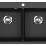 EVIDO Quadro 9 gránit mosogató, 860 x 510 mm, antracit Akciós ár