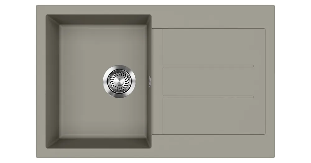 EVIDO Cubo 45S gránit mosogató, 780 x 500 mm, platina Exkluzív ajánlat