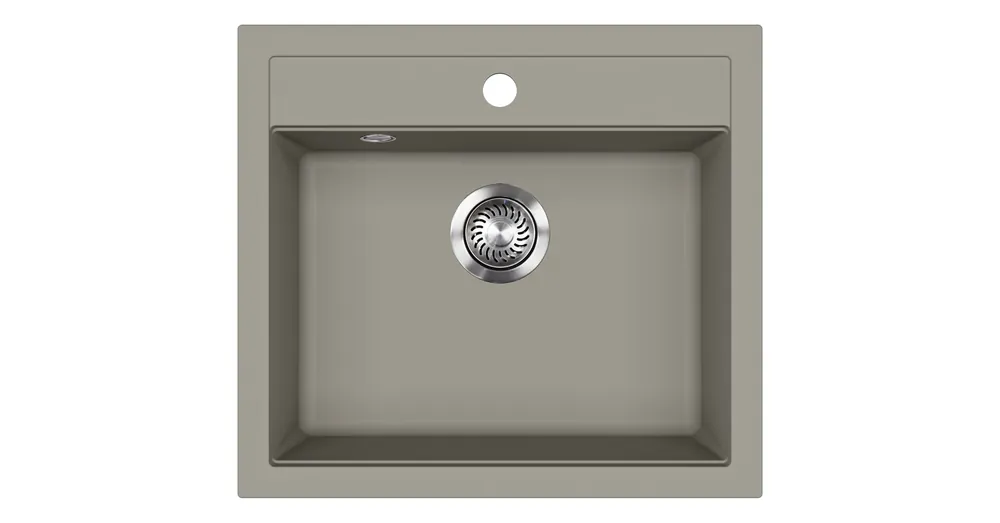Olcsó EVIDO Quadro 6 gránit mosogató, 562 x 510 mm, platina
