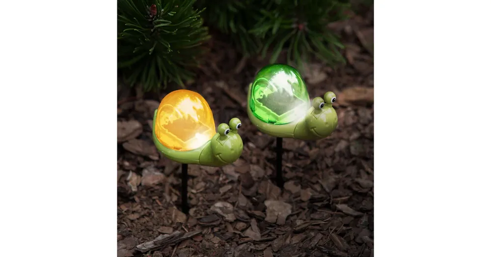 Leszúrható szolár - csiga - fehér LED - 10 x 6 x 15 cm Szezonális akció