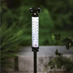 Szolár kerti hőmérő - hidegfehér LED - 6,3 x 44,5 cm Kiárusítás
