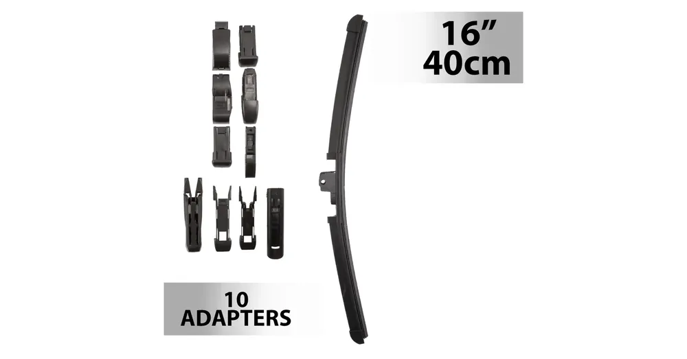 Outlet Ablaktörlő 16"/40 cm - 10 db adapterrel