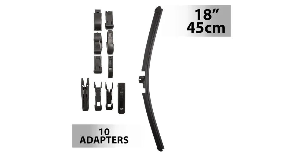Vedd meg online Ablaktörlő 18"/45 cm - 10 db adapterrel