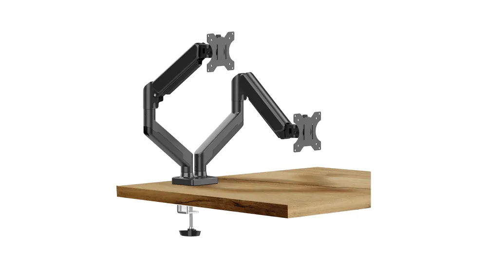 Monitor&TV tartókonzol - dupla karos, teleszkópos - asztallapra rögzíthető - 45 cm, 32" Nézd meg most
