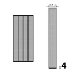 Népszerű Szúnyogháló függöny ajtóra - 4 db szalag - max. 100 x 220 cm - fekete