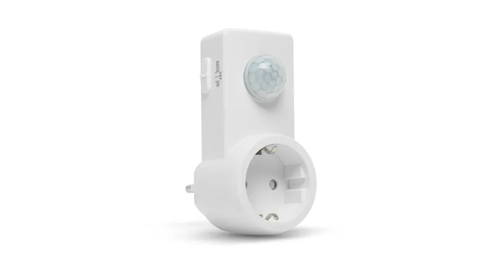 Mozgásérzékelő konnektor - 120° - max 10 m - max 1200W - IP20 - fehér Akció