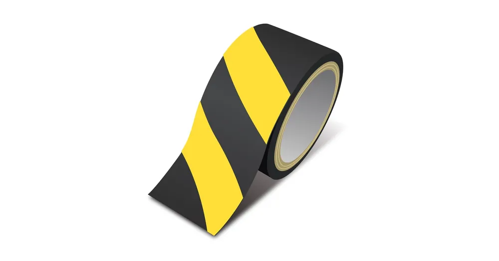 Veszélyt jelző ragasztószalag - sárga / fekete - 50 mm x 33 m Vedd meg online
