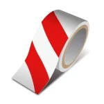 Veszélyt jelző ragasztószalag - piros / fehér - 50 mm x 33 m Prémium