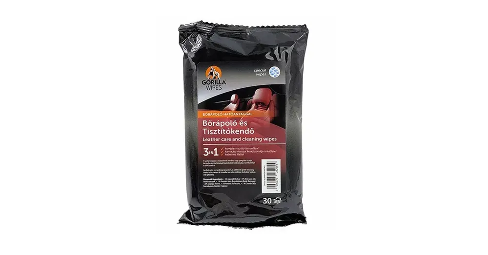 Gorilla Wipes bőrápoló és tisztítókendő 30db/csomag Biztonságos fizetés