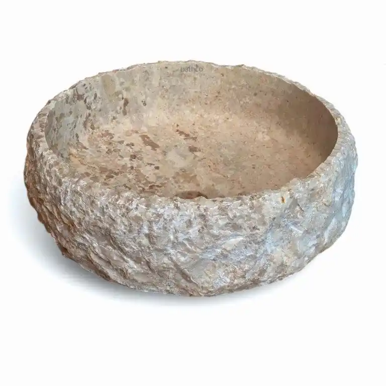 Legnépszerűbb Mosdó, Bathco Kayabi, kerek kőmosdó, pultra ültethető, bézs, 38*38*13 cm I.o.