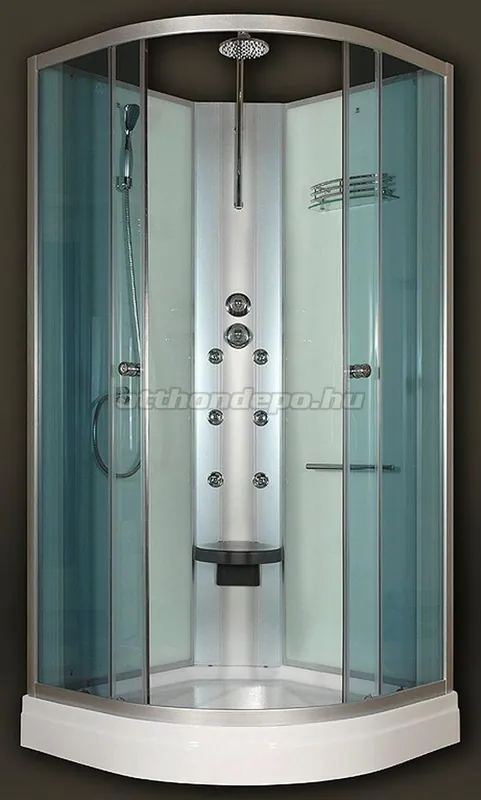 Zuhanykabin, Sanimix, 22.180, Íves hidromasszázs, üveg hátfallal, 90x90 cm Bestseller