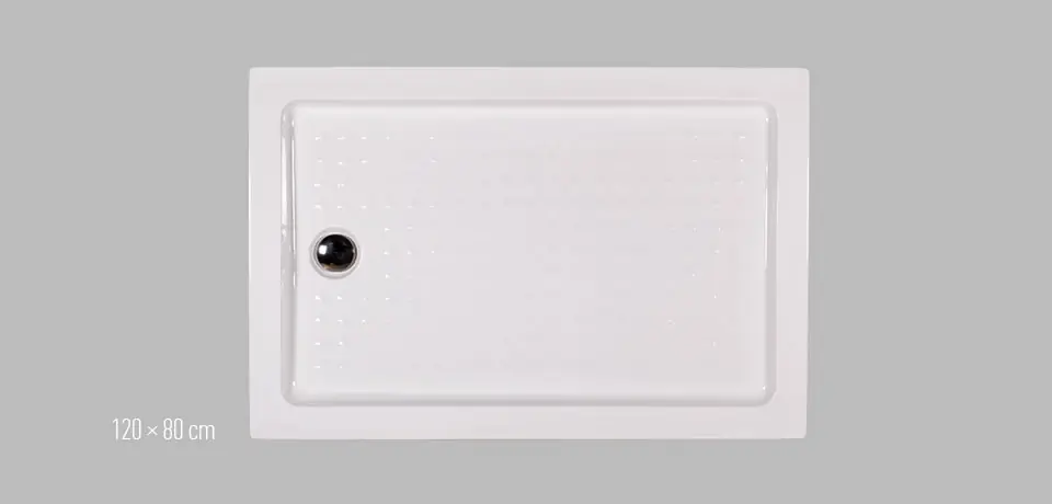 Legkelendőbb Wellis, akril magas, szögletes, zuhanytálca WC00336, szifonnal 120*80*13,5 cm