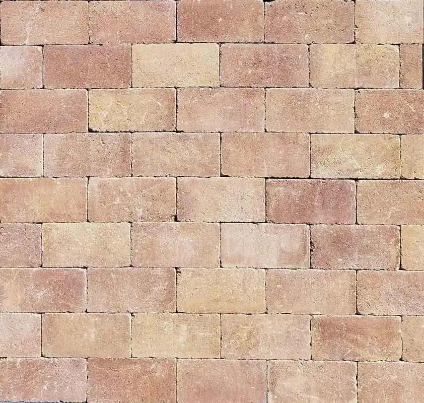 Árengedmény SW, Tokajkő - pince színű (sárga-piros) térkő, 25x12,5x5 cm