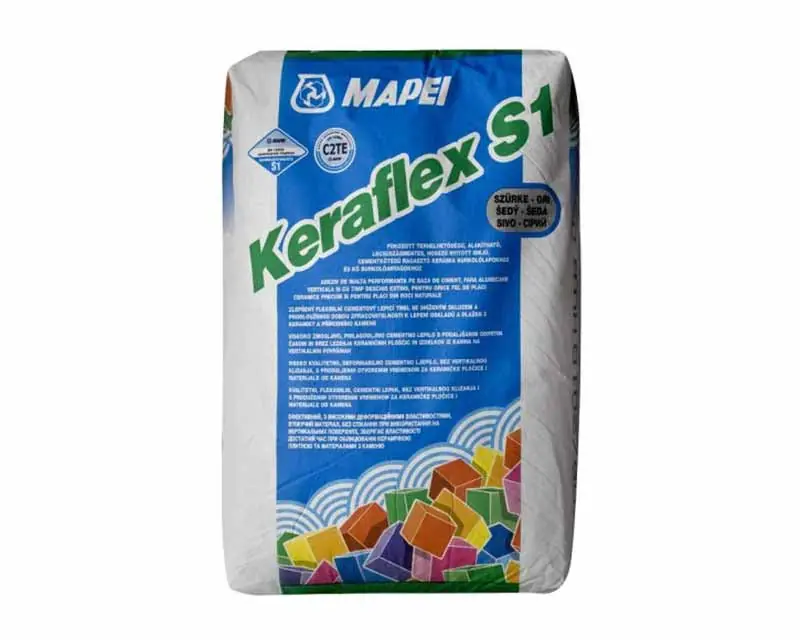 Gyors kiszállítás Csemperagasztó, Mapei, Keraflex S1, szürke, flexibilis, 25 kg (C2TE)