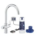 Árcsökkenés Grohe Blue Pure BauCurve Mosogató csaptelep S méretű filterrel, 30581000