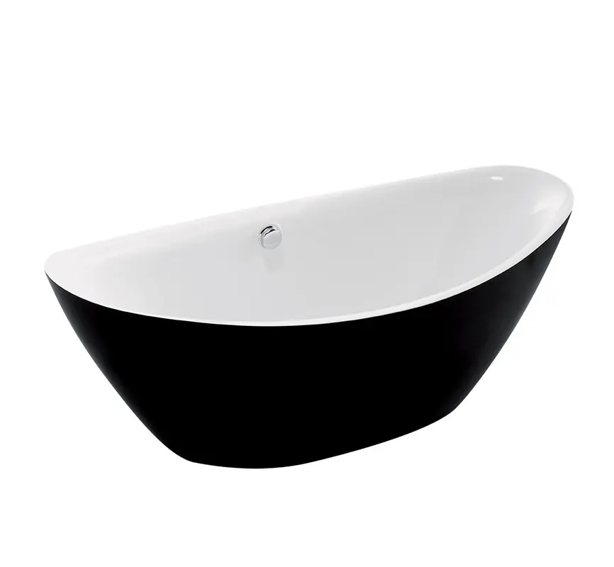 Wellis, MyLine Arezzo Black térben álló kád, 180x87 cm WK00121 Kedvezményes ár
