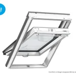 Korlátozott ajánlat Velux, Tetőablak GLU MK08 0085B, műanyag bevonat fa maggal, alsó kilincses 78x140 cm