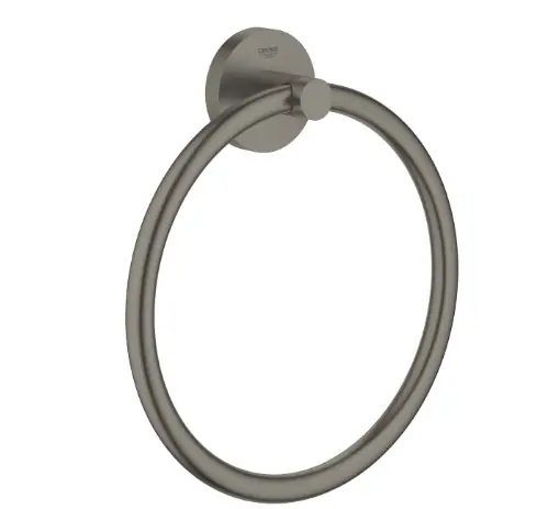 Szezonális akció Grohe Essentials Törölközőtartó gyűrű, brushed hard graphite, 40365AL1