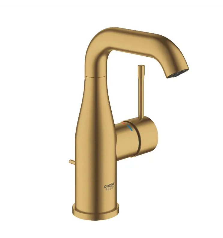 Expressz szállítás Grohe Essence egykaros mosdó M-es méret, húzórudas leeresztővel, brushed cool sunrise, 23462GN1